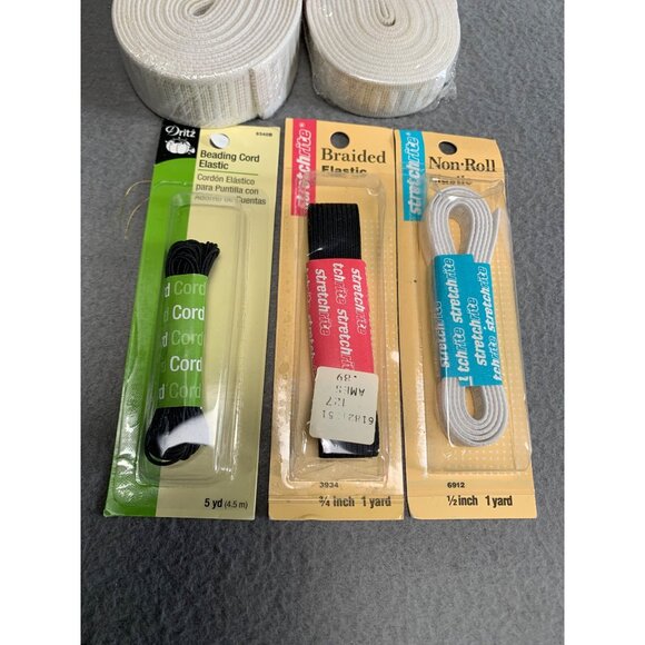 Elastic & Cord Assortment: Dritz Beading Cord Stretchrite Braided & Rubber for C - Picture 2 of 5